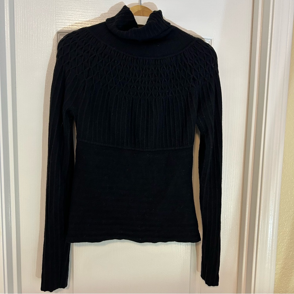 Catherine Malandrino Black Cowl Neck Sweater, L size, 90% wool/ 10% cashmere
